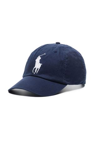 Cappello in cotone blu RALPH LAUREN | 710673584013NAVY